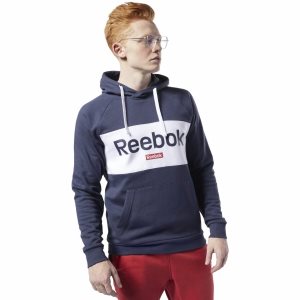 Reebok Training Essentials Linear Logo Kapuzenpullover Herren - Navy - DE 320-GBH